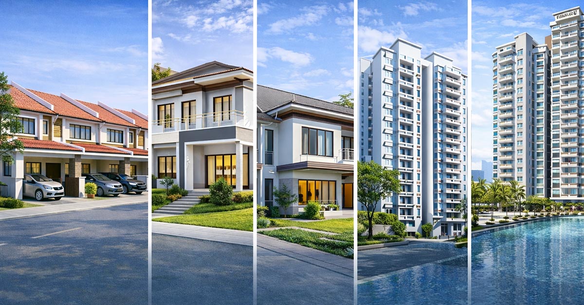 Jenis Rumah: Terrace, Semi-D, Bungalow, Apartment & Condo