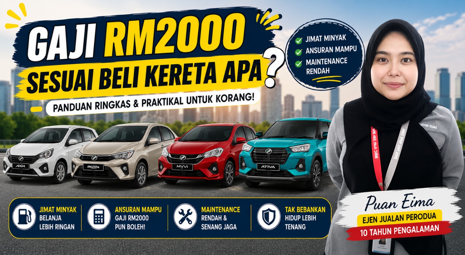 Gaji RM2000 sesuai beli kereta apa?