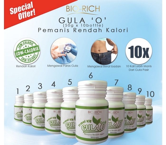 GULA O Rendah Kalori Pengganti Gula