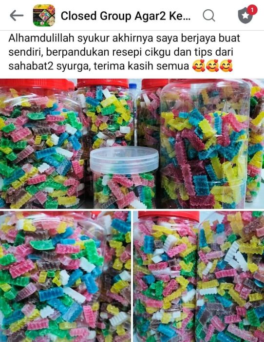 Kelas PJJ Agar-agar Kering Berperisa