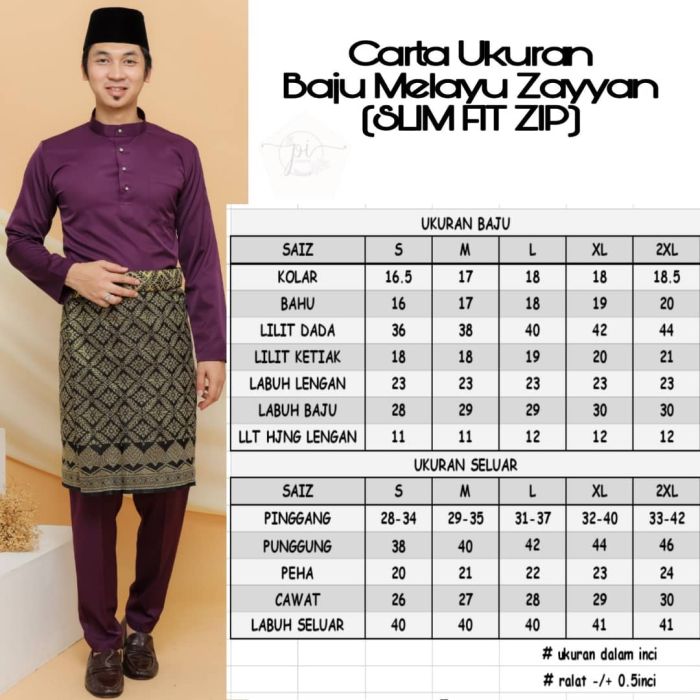 Baju Melayu Zayyan (slim fit)