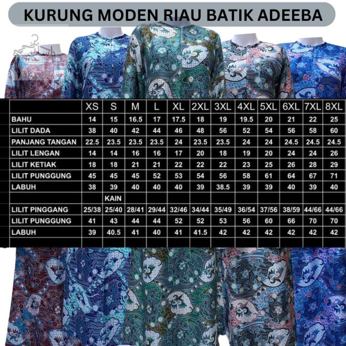 Kurung Riau Moden ADEEBA - Ironless