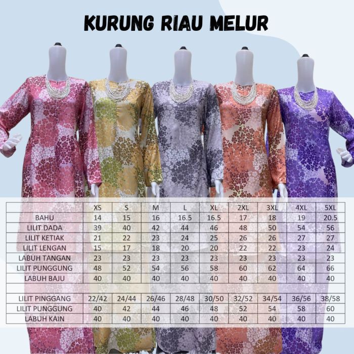 Baju Kurung Riau Melur