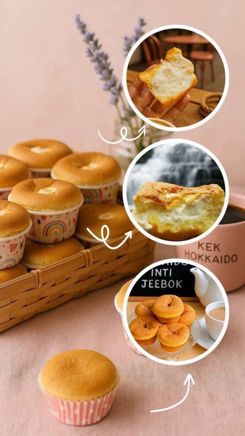 Dinner dengan Kek Hokkaido Inti Jebok