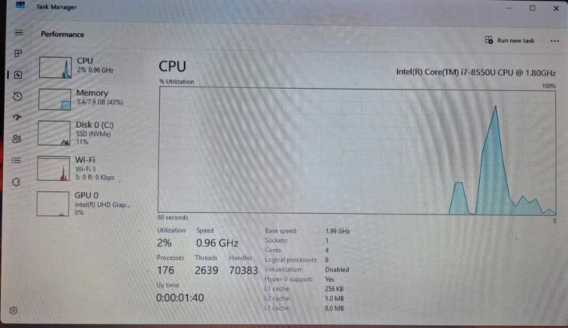 HP Probook I7 8TH 8GB RAM | 256GB SSD Backlit Keyboard